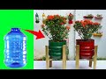 【ガーデニング】素晴らしいアイデア...ミネラルウォーターの20リットルのプラスチック容器を美しい植木鉢にリサイクルします。