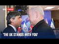 Israel-Hamas war: &#39;The UK stands with you&#39; - Rishi Sunak meets Israel&#39;s PM and president