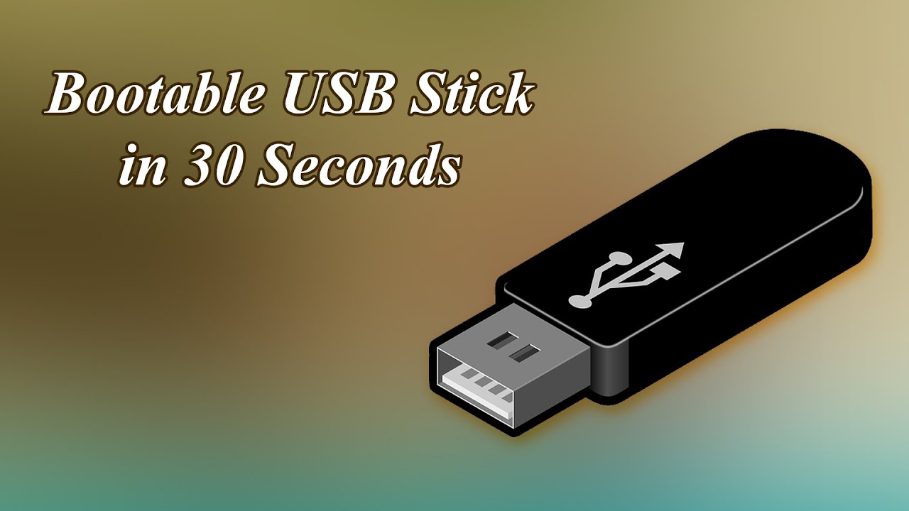 How to make a bootable USB flash drive in 30 Seconds using Rufus in