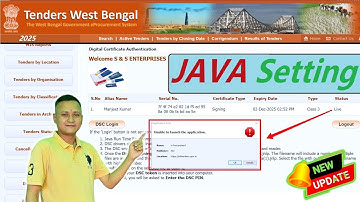 WB e Tender | JAVA Unable to Launch The Application | How to Open JNLP File | #dsc_guru2023