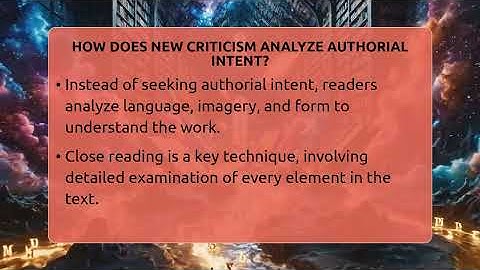 How Does New Criticism Analyze Authorial Intent? - The Prose Path