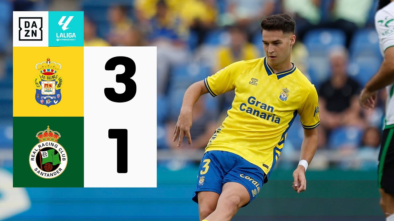 UD Las Palmas vs R. Racing Club (3-1) | Resumen | Highlights LALIGA ...