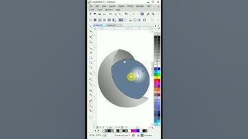 How to create a #3d glossy logo in CorelDRAW  || Make a Simple #3d Icon on CorelDRAW X7 #shorts