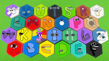 Alphabet Lore - Looking A to Z All Clay With Hexagon Coloring! Satisfying Clay Video, ASMR