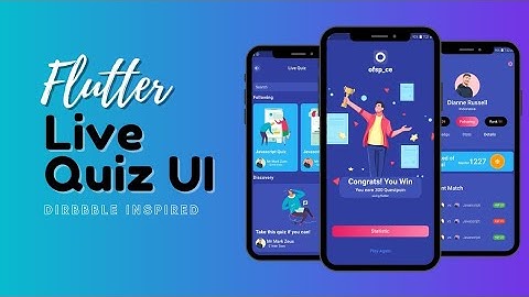 Flutter Live Quiz UI | Dribbble UI | Flutter Tutorials | Speed Code