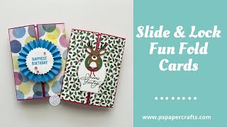 How to Make a Slide & Lock Fun Fold Card
The Slide & Lock cards are so fun to open! Just slide the focal piece up and off the card to see the inside. That cute little reindeer was made using the Reindeer Fun Dies. You die cut the pieces and layer them together. I added a fun pinwheel to the birthday card.
You can get a Project Sheet with the measurements and instructions along with pictures and shop for these products on my Online Store - links below.
LINK TO PROJECT SHEET with pictures, measurements and instructions:
https://s3-us-west-2.amazonaws.com/mystampinblog/Users/0c40565a-25b3-44e8-a0d2-08ab1bf42b6a/Supplies/dd968419-9de4-47a2-bd63-e00d0d9f940b.pdf?v=1726795972731
LINK TO ONLINE STORE:
https://www.stampinup.com?demoid=2173510
LINK TO BLOG POST:
https://www.pspapercrafts.com/blog/2024/2/10/slide-lock-fun-fold-cards
SIGN UP TO RECEIVE EMAILS FROM ME:
https://lp.constantcontactpages.com/sl/JRnFuPo
LINK TO PURCHASE TUTORIALS:
https://www.pspapercrafts.com/tutorials
SOCIAL LINKS:
FACEBOOK: https://www.facebook.com/pspapercrafts
PINTEREST: https://www.pinterest.com/pattidolan44/
INSTAGRAM: http://instagram.com/pspapercrafts
#cardmaking #pspapercrafts #handmadecards #stampinup #papercraft #stamping How to Make a Slide & Lock Fun Fold Card