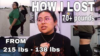 HOW I LOST 70+ POUNDS  | My Weight Loss Journey + Tips