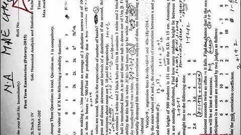 numerical analysis latest question paper