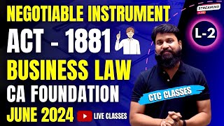 L 2 I Negotiable Instrument Act 1881 CA Foundation I CA Foundation June 24 Business Law Chapter 7