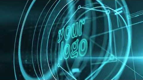 Video Intro or Outro, 3d logo holography