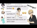 haikyuu texts | bottoms lyric prank tops part 2 (r u crazy)