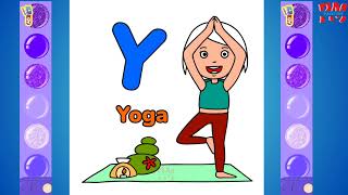 How to painting Drawing Page | Painting Y | coloring Yoga Drawing | kids Colouring | Yoga