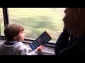 Colin and Uncle Paul on the train