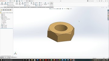 Solidworks Design Tutorial - Butteryfly Valve - #PART 6 Nut