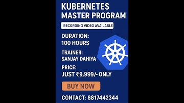 Kubernetes Master Program (2025) | 100 Hours Full Kubernetes Training | Trainer: Sanjay Dahiya