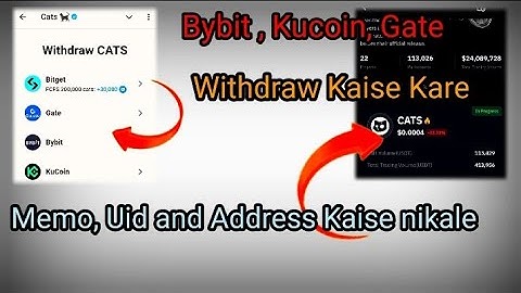 Cats Airdrop Withdrawal In Bybit, Kucoin, Gate io,| Cats Withdrawal Kaise Kare | Cats Airdrop claim|