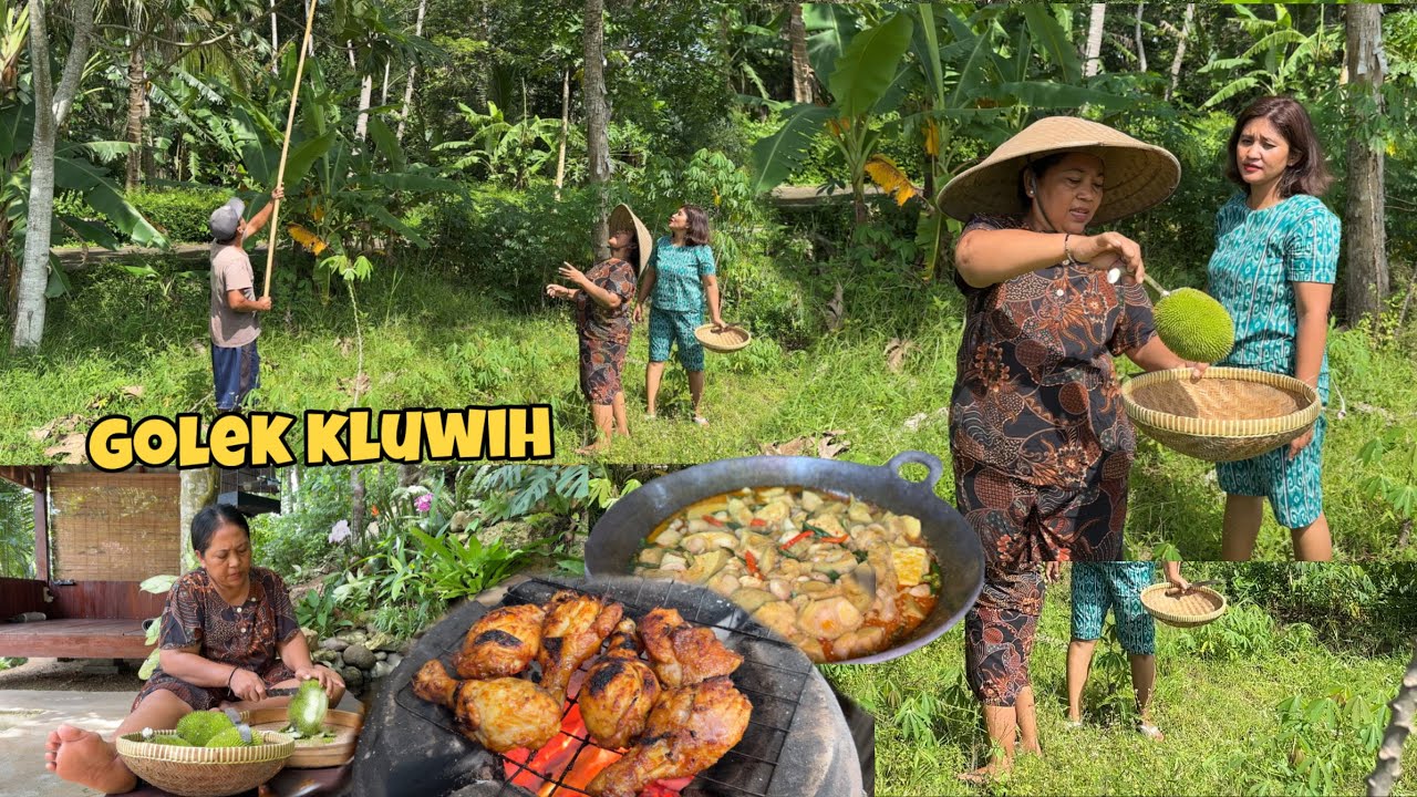 GOLEK KLUWE LUR NENG SAWAH || MASAK KLUWE AYAM BAKAR 
