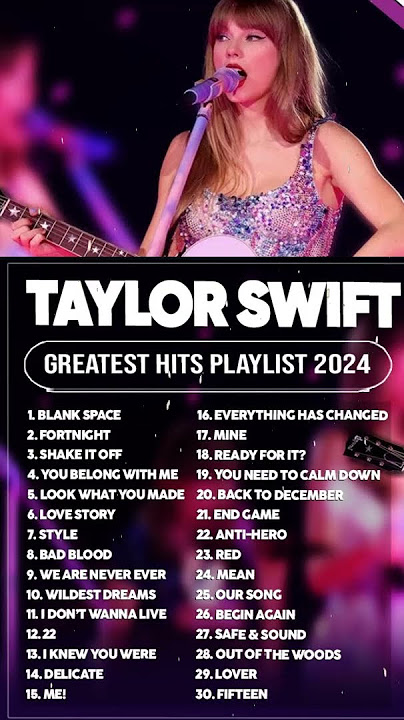 Taylor Swift Songs Playlist 2024 ~ The Best Of Taylor Swift ~ Greatest Hits Full Album 2024