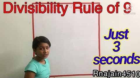 Divisibility  Rule of 9 | Check if a number is divisible by 9 or not without performing Division