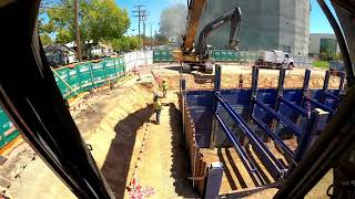 Installing Sheet piles time laps