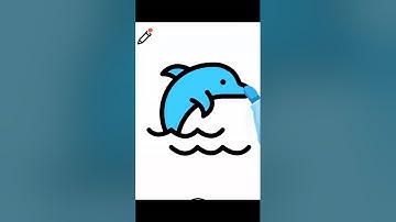 Gợi ý Vẽ Tô màu Cá heo #drawing #coloring #dolphin