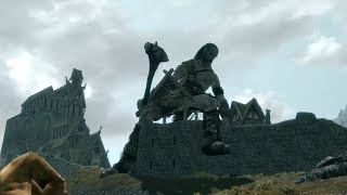 Skyrim Part 2 To Whiterun! Mega Giant Fight and Mini Giant Fight, Plus a Horse