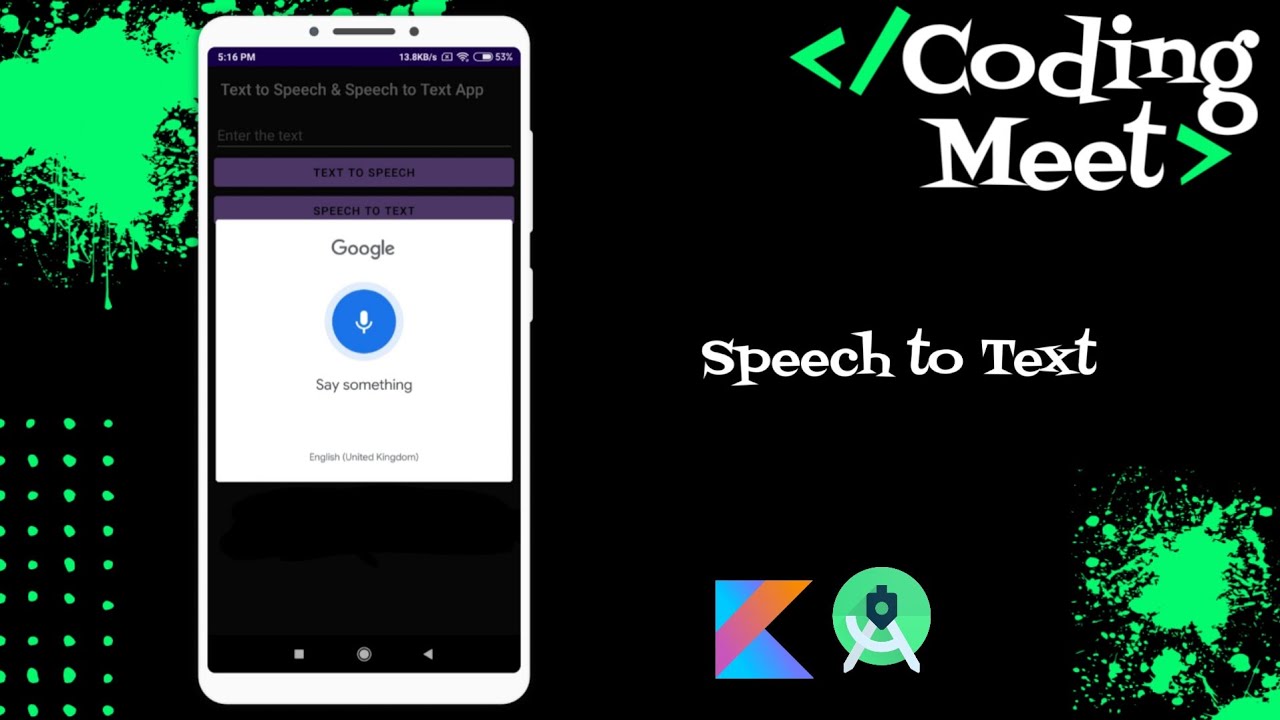 speech to text kotlin android