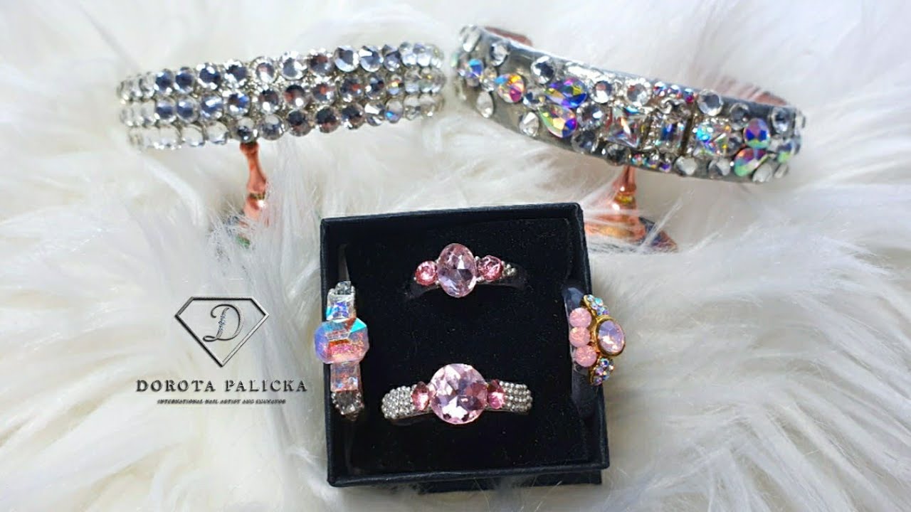 DIY nail jewellery. DIY on lockdown.Bracelet made of nail gel. Rings of nail acrylic. Nail trends