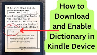 How to Download and Enable Dictionary in Kindle Device screenshot 5