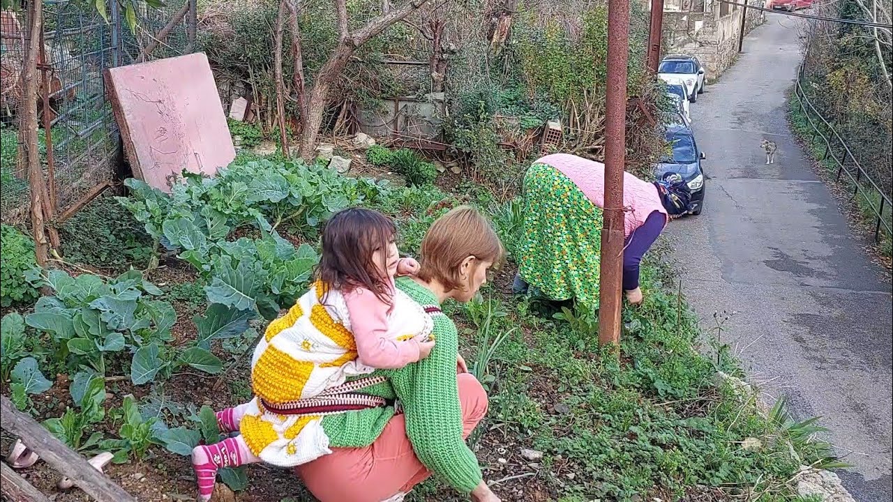 ANNEMLE BAHÇE DE FİDE EKTİK