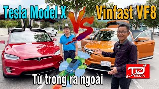 So sánh nhanh Vinfast VF8 vs Tesla Model X - Từ trong ra ngoài, chế độ tự lái