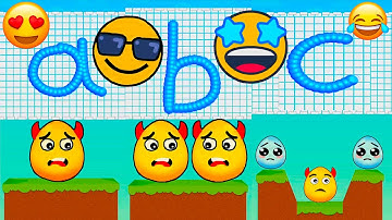 DRAW TO SMASH abcdefghijklmnopqrstuvwxyz SMALL ALPHABET LETTERS + Numbers and Funny Figures!