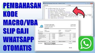 Pembahasan Kode VBA Slip Gaji Whatsapp Otomatis