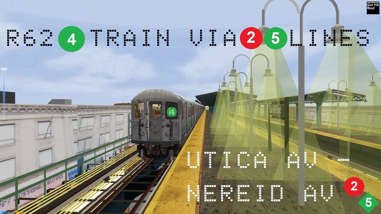 OpenBVE Exclusive: R62 (4) Train to Nereid Avenue via (2) (5) Lines ...