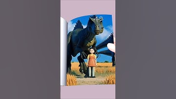 squid game doll attacked by dinosaurs Flipbook #squidgame #shorts #ai #fyp