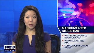 Police search for armed carjacking suspect in West Seattle