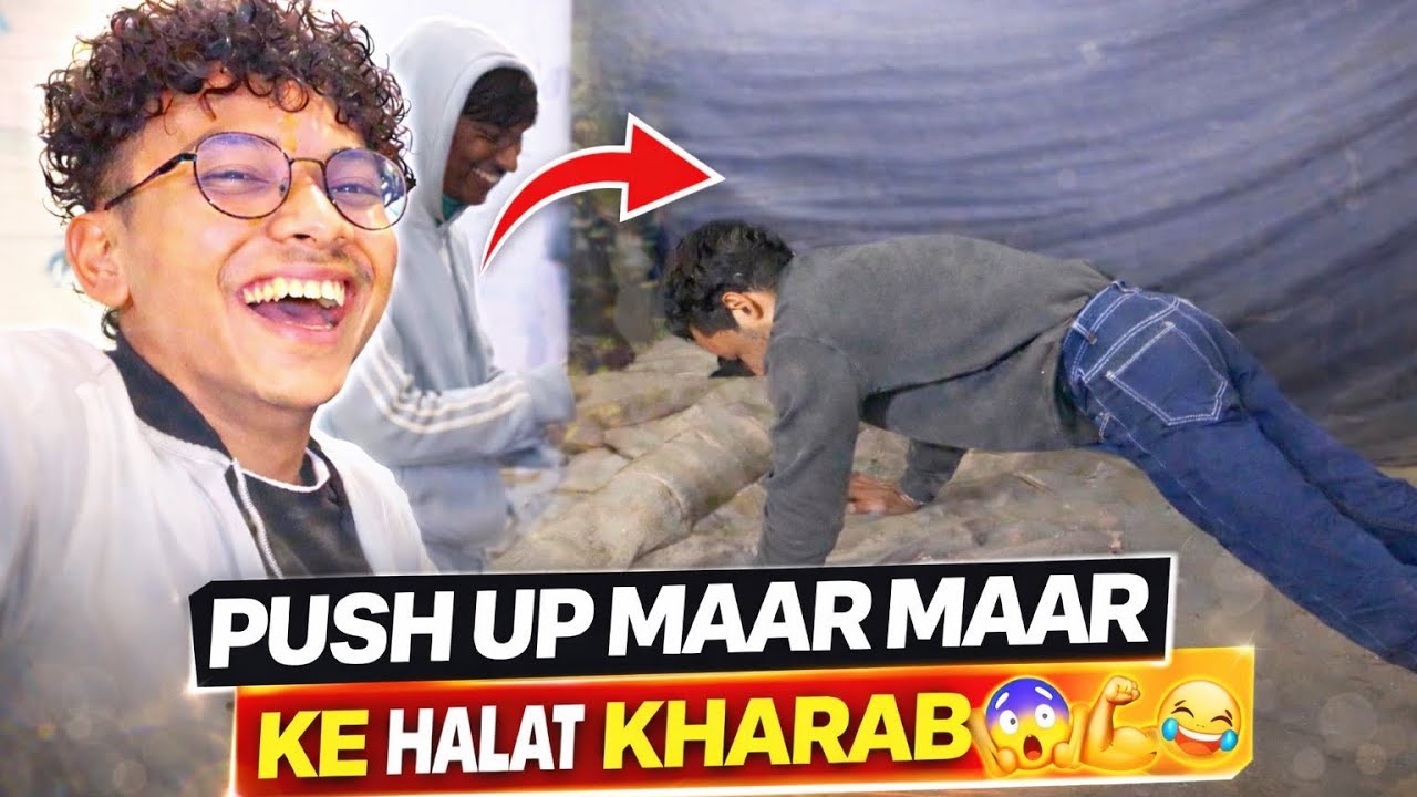 Kilas gya🥵😅road”pe lagviye jabardasti push up!!! 