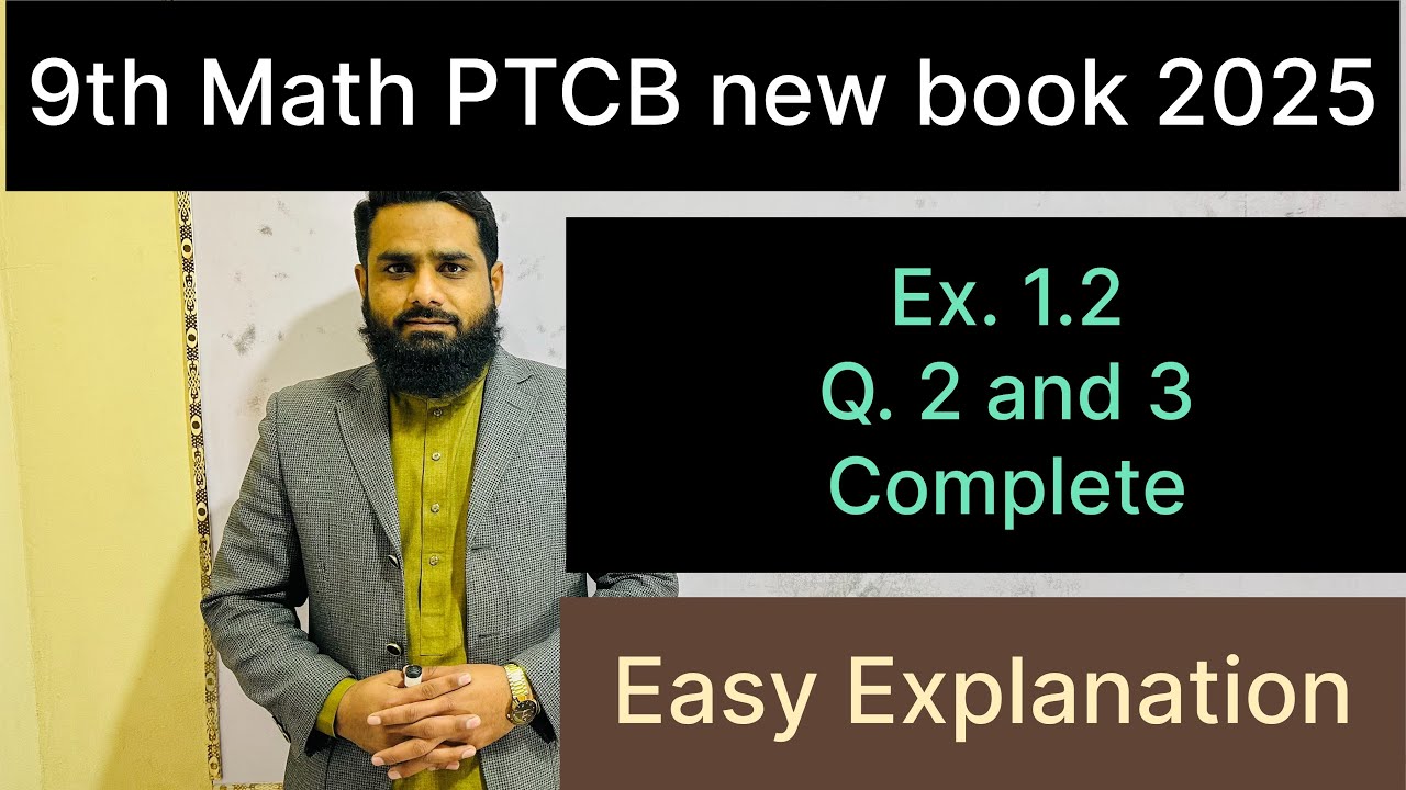 Exercise 1.2 Q No 2 class 9th math New Book Punjab board 2025 || 9th ...