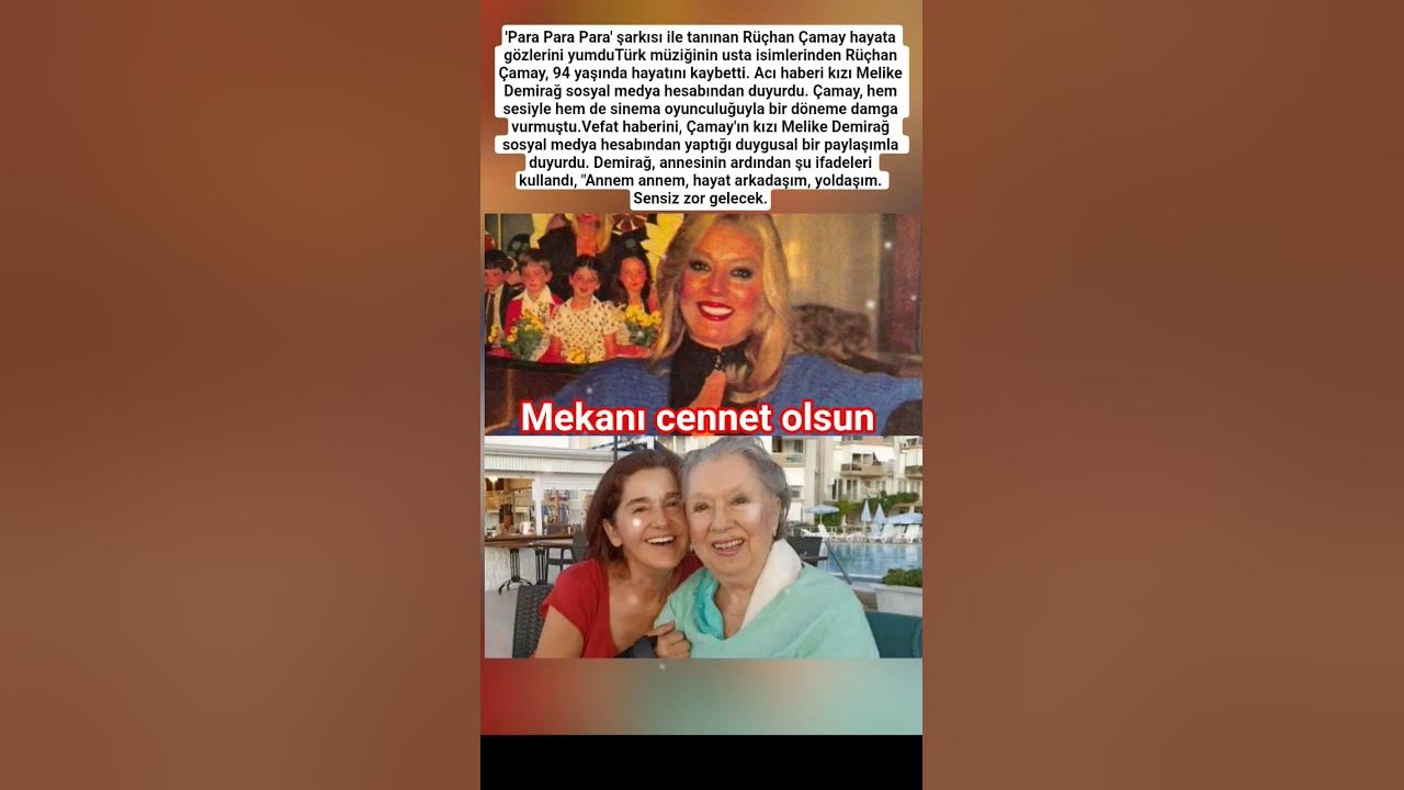 'Para Para Para' şarkısı ile tanınan Rüçhan Çamay hayata gözlerini yumdu