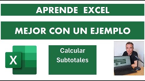 Excel: Subtotales. Mejor con un ejemplo