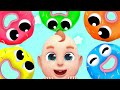 Eating Colorful Donuts 🍩 | Learn Colors with Five Donuts | Rosoo Nursery Rhymes &amp; Kids Songs