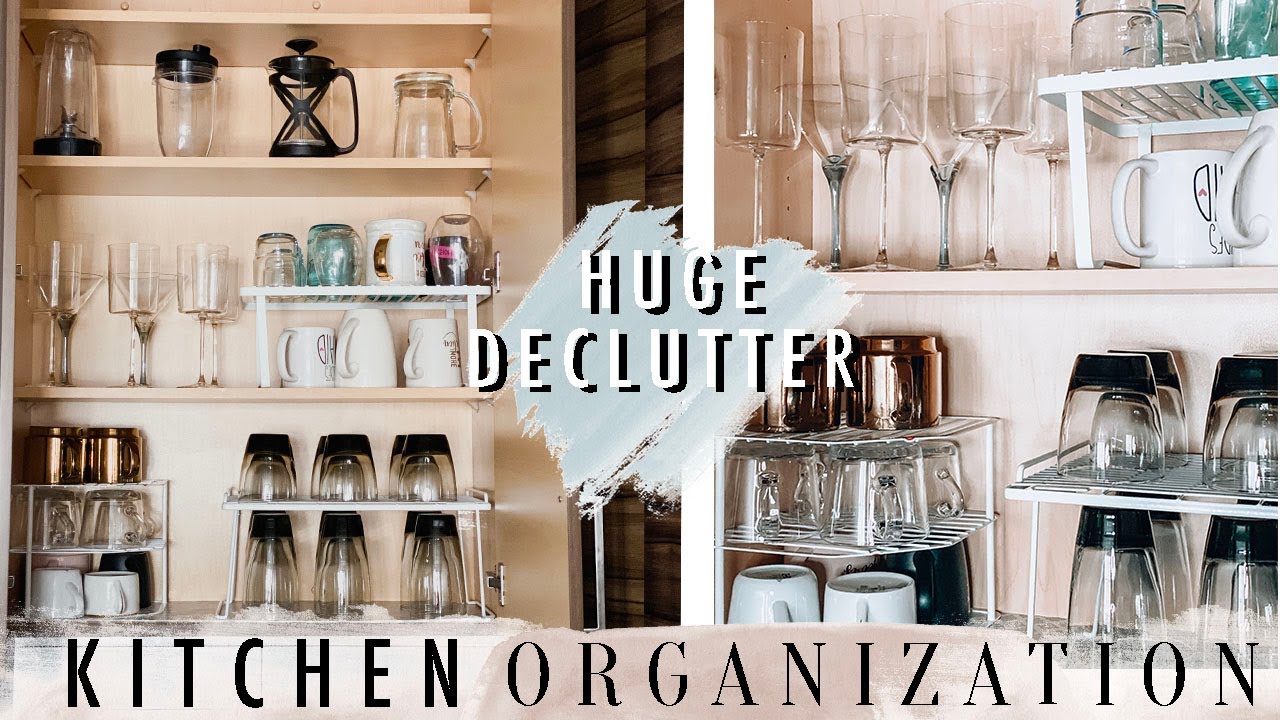 KITCHEN ORGANIZATION GOALS AND IDEAS & TIPS | DECLUTTER WITH ME!  | under $150!