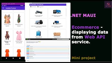 .NET Maui Apps | Ecommerce (online shop) - display product from Web API Service in MAUI application.