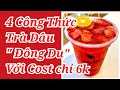 4 Công thức Trà Dâu ( Đông Du ) Hot trend hiện nay. Cost chỉ 6k #tradau #strawberrytea #linheasylife