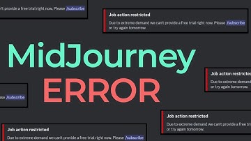Midjourney – Job action restricted Error  - AI Art Generator