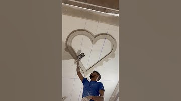 HEART❤️ DESIGN MAKING IN CEILING 😘AMAZING #popdesign #shorts #hearttouching