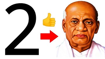 Turn number 2 into Sardar Vallabhbhai Patel drawing outline easy - Independence day drawing easy