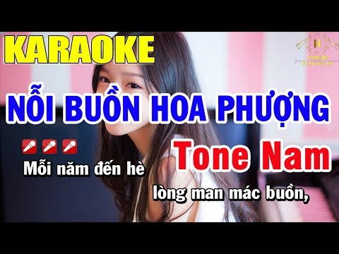 Nỗi Buồn Hoa Phượng Karaoke Tone Nam - Karaoke Nỗi Buồn Hoa Phương Tone Nam Nhạc Sống | Trọng Hiếu