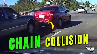 Car Caused a Chain Collision after Suddenly Stopping