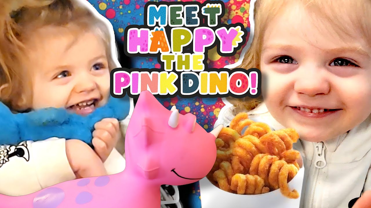 Curly Fries & the Pink Dino That Followed Her Home!